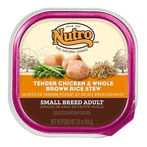 The Nutro Company Small Breed Adult Chicken and Whole Brown Rice Recipe for Dogs, 3.5-Ounce The Nutro Company Small Breed Adult Chicken and Whole Brown Rice Recipe for Dogs, 3.5-Ounce