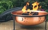 CobraCo FB6300 100% Copper Moon & Stars Fire Bowl  with Screen and Cover