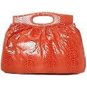 Perlina Python Oversized Clutch