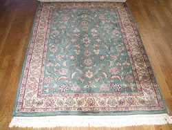 Handmade Indian Rug 4'1"x5'7"