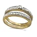 9ct Yellow Gold Ladies 2 Piece Diamond Ring Set, Set with 0.25ct of Diamonds Size - O
