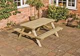 from Rowlinson 4 seat wooden picnic bench pressure treated Model WLVPTSE15-RWN
