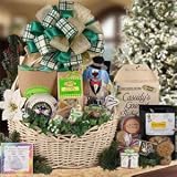 Mistletoe Madness Dog Gift Basket : Basket Theme BIRTHDAY : Bow Style Elegant Hand Tied Bow