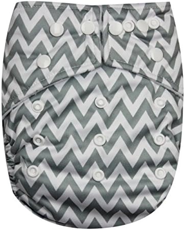 See Diapers Pocket Baby Cloth Diaper 2 Microfiber Inserts Adjustable (G Chevron)