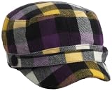 51CdMdnEaaL. SL160  D&Y Womens Rainbow Check Cadet Hat,Yellow/Purple,One Size