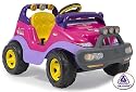 Injusa 6v Electric Battery Powered Kids Ride on Outdoor Girls Boogie Rally Car in Pink
