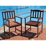 2 Eco Friendly Outdoor Patio Dining Chairs