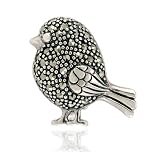 Sterling Silver Marcasite Bird Pin