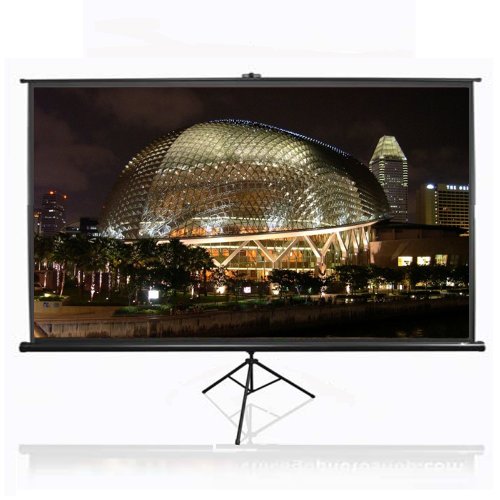 Best Price Elite Screens Tripod Series 16:9 Widescreen Portable Pull-Up Projector Screens (Various Sizes) HDTV-T