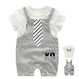 【SEBLES】ベビー 赤ちゃん 半袖 ラウンドネック シャツ Tシャツ オーバーオール セット カジュアル 0歳 1歳 2歳 3歳 ソフト コットン(タイプE,110)