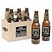 Adult 90th Birthday - Gold - 6 Birthday Party Beer Bottle Labels and 1 Carrier
