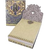 R Monogram Jewel and Gold Foil Embellished Pocket Note Pads, One or Three, Single