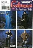 Simplicity Sewing Pattern 5840, Misses', Men's, Teens' Renaissance Robe / Tunic / Star Wars Costumes