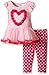 Youngland Baby Girls' Crochet Lace Rosette Heart Applique Tutu Dress and Legging Set
