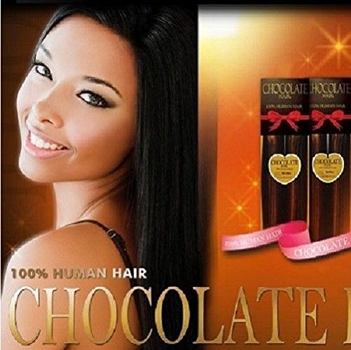 EVERTRESS CHOCOLATE YAKY WEAVE EXTENTION 12" 100% HUMAN HAIR
