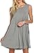 Bamboo Fiber Knit Sleeveless T-shirt Dress (small, grey)
