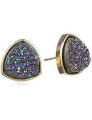 Dara Ettinger Triangle Agate Druzy Post Earrings