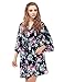 Skyfitting Women's Floral Kimono Bathrobe, Short Soft Cotton Bridesmaid Robes