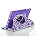 Style4U iPad Mini Case, [Everlasting Shine] Colorful Zebra Design 360 Rotating PU Leather Stand Bling Case Cover with Auto Sleep/Wake Function for iPad Mini/iPad Mini 2/3 with 1 Stylus [Purple]