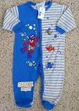 Sesame Street - Elmo Cotton Sleeper w/Tag - 6/9 Months - Blue, Yellow, White + Red