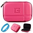 Magenta Durable 5.2-inch Protective GPS Carrying Case with Removable Carbineer for Garmin dezl 50LM/50 / 2450 / 1450NOH / 2460LT 5 inch Portable GPS Navigation System + SumacLife TM Wisdom Courage Wristband