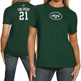 NFL Reebok New York Jets #21 LaDainian Tomlinson Ladies Green Net Player T-shirt (Large)
