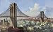 East River Traffic Below the New Brooklyn Bridge - Currier & Ives Lithograph, 1874 - 16" x 20" - Fine-Art Gicl??e Photographic Print of an Image from the Library of Congress Collection