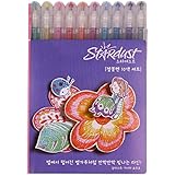 Sakura PGB10CS4 10-piece Gelly Roll Assorted Colors Stardust Galaxy Pen Blister Card Gel Ink Pen Set, Bold Sparkling, Assorted Colors