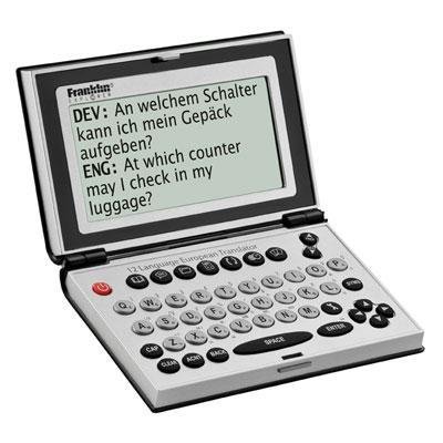 New Franklin Electronic 12 Language European Translator 6 Line Screen Batteries Included