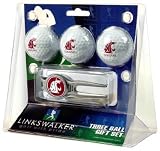 Washington State Cougars 3 Golf Ball Gift Pack w/ Kool Tool - NCAA College Athletics