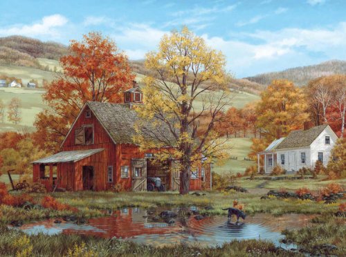 White Mountain Puzzles Friends in Autumn