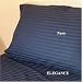 ELEGANCE Egyptian Cotton 500 Thread Count 3 - Pc Sateen Stripe Duvet Cover Navy Blue Full.