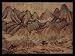 Kao K'o-kung (Green Hills and White Clouds) Gold Wood-Mounted Art Poster Print - 11" X 17"