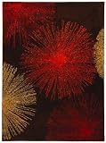 Safavieh Soho Collection Explosions Handmade Brown New Zealand Wool Area Rug, 6-Feet by 9-Feet