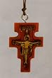 1 and 1/2" Necklace with Red Crucifix