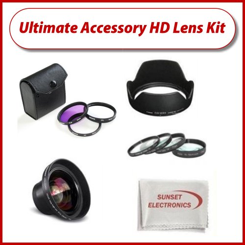 Ultimate Lens Accesesory Kit For The Nikon AF-S NIKKOR 55-300mm f/4.5-5.6G ED VR Zoom Lens Includes UV, Rotating Circular Polorizer, Flourecent Neutral Density Filters,Filter hood,macro lensex +1 +2 +4 +10 and a wide angle lens!