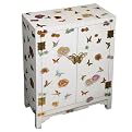 Asian Butterfly Cabinet - White