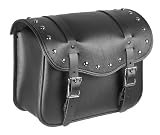 Auburn Leather 30-8206A-03 Sturgis Chubby Premium Vinyl Bolt-On Saddlebag with Studs - Pair