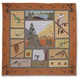 Patch Magic 72-Inch by 72-Inch Pinecone Shower Curtain
