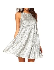 Sleeveless Sequined Glittering Babydoll  Dress