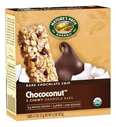 Nature's Path Organic Granola Bars,Dark Chocolate Chip  Chococonut ,1.2 oz., 5-Count Bars (Pack of 6)