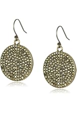 Lucky Brand Pave Disk Earrings