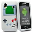 Etui / Housse en Silicone pour Samsung Galaxy Ace S5830 Blanche Gameboy Gameboy Retro