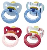 Produkt-Bild: NUK 10172009 - Latex Beruhigungssauger (Schnuller) Soft mit Ring, Gr&ouml;&szlig;e 2 (6-18 Monate), kiefergerecht, BPA-frei, 2 St&uuml;ck, Farbe nicht frei w&auml;hlbar