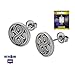 Doctor Who Women's Seal of Rassilon Engraved Stud Earrings