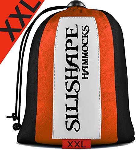 Camping Hammock - Ultralight Carabiner Clip • Parachute Portable Material • TÜV Tested Ultra Resistant • Longest Single or Double Size on The Market • 100% MONEY BACK GUARANTEE • 6 Stunning Colors by Silishape Outdoors