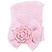 FEITONG Newborn Baby Girl Cute Pretty Bow Flower Pearl Hospital Hat (Pink)