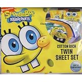 Nickelodeon Spongebob Squarepants Twin Cotton Rich Twin Sheet Set