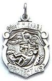 St. Michael Sterling Silver Medal Pendant 18"steel Necklace Chain