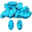 16 Chinese Turquoise Oval Cabochons Loose Gemstone 16mm